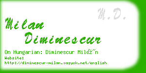 milan diminescur business card